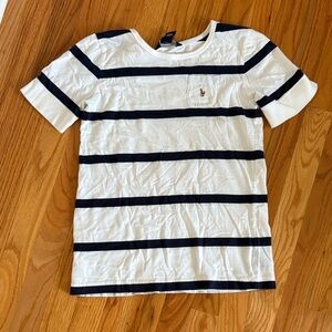 Ralph Lauren Navy and White Striped Tee